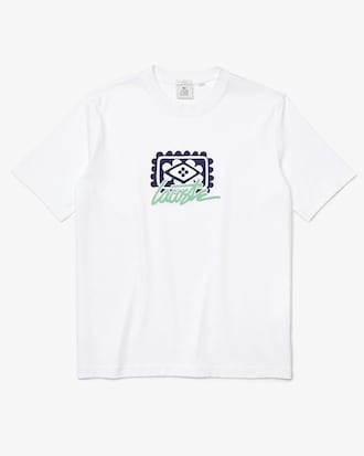 Men's Lacoste LIVE Loose Fit Print Cotton T-Shirt