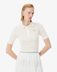 Polo slim fit soie crocodile perles D&eacute;fil&eacute;