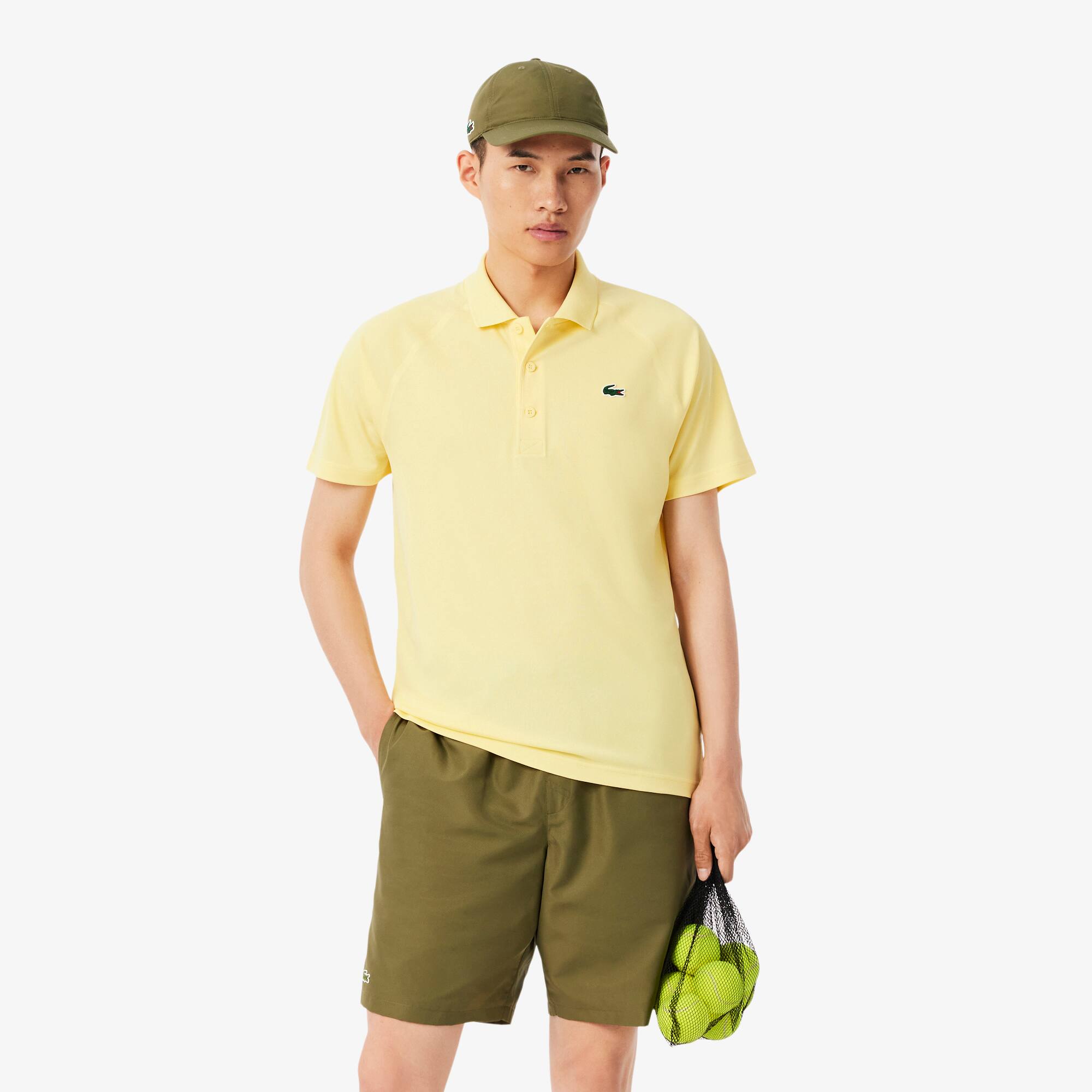 Lacoste Mens Classic Fit Polo Shirt In Yellow