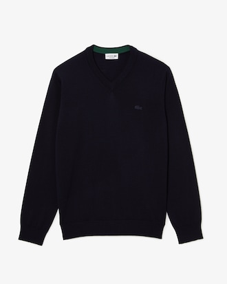 Men's Merino Wool V-Neck Sweater