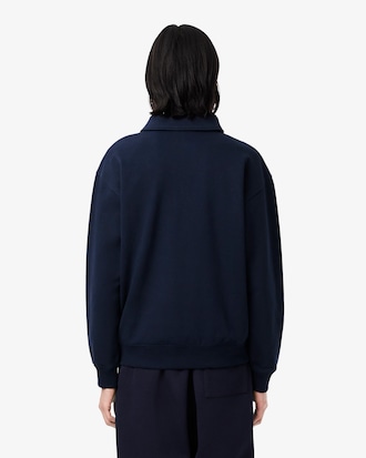 Fleece Polo Collar Sweatshirt