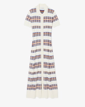 Women's Ribbed Knit Polo Collar Dress