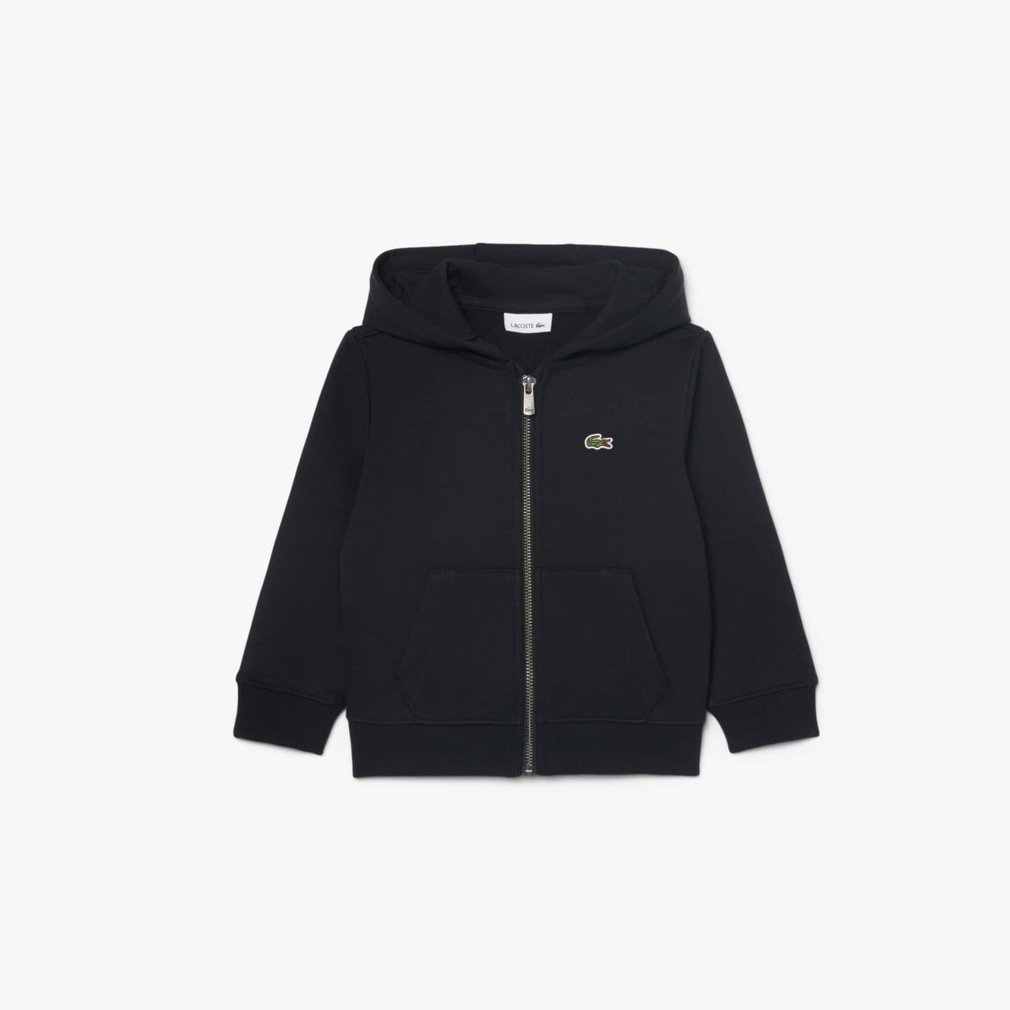 Lacoste Unisex Brushed Fleece Zipped Sweatshirt - 6 Years In Purple