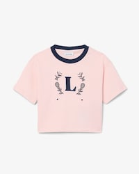 Contrast Badge Cotton T-Shirt