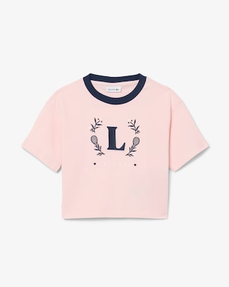 T-shirt coton badge contrast&eacute;