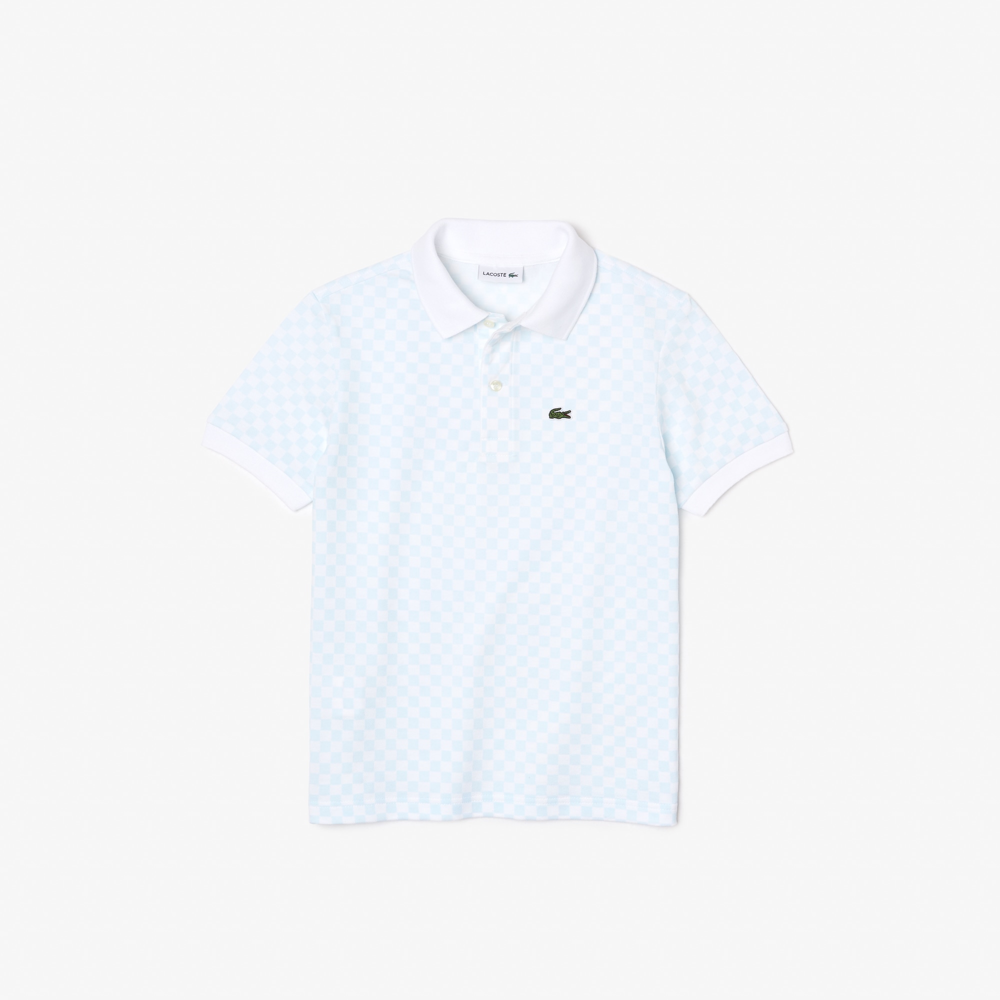 Boys’ Lacoste Checkerboard Print Cotton Piqué Polo Shirt Baby & Kids Polos Novedades 2023