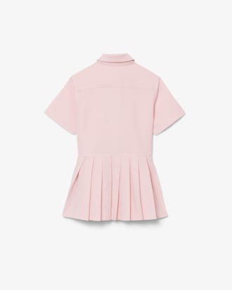 Poplin Pleat Skirt Shirt Dress