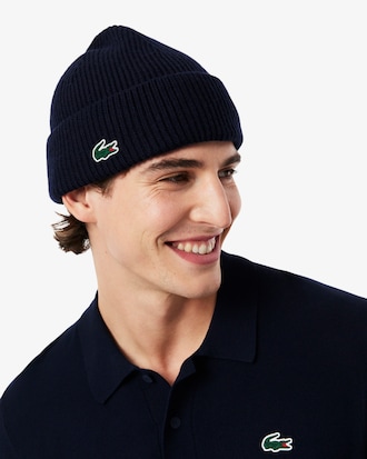 Men's Ribbed Knit Wool Golf Beanie