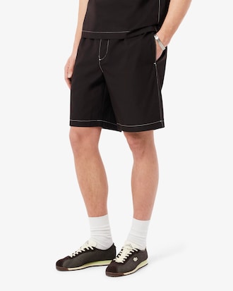 Relaxed Fit Poplin Shorts