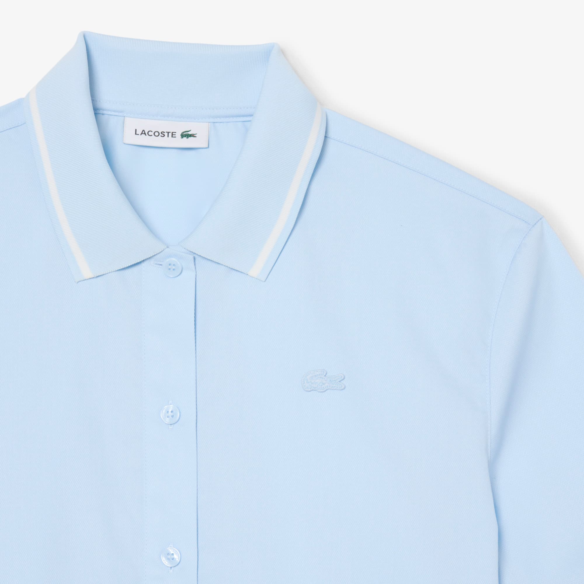 Petit Piqué Effect Oversized Shirt