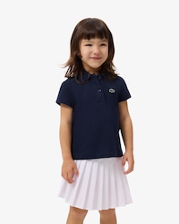 Girls' Scalloped Collar Piqu&eacute; Polo