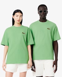 Unisex Loose Fit Heavy Cotton Badge T-Shirt