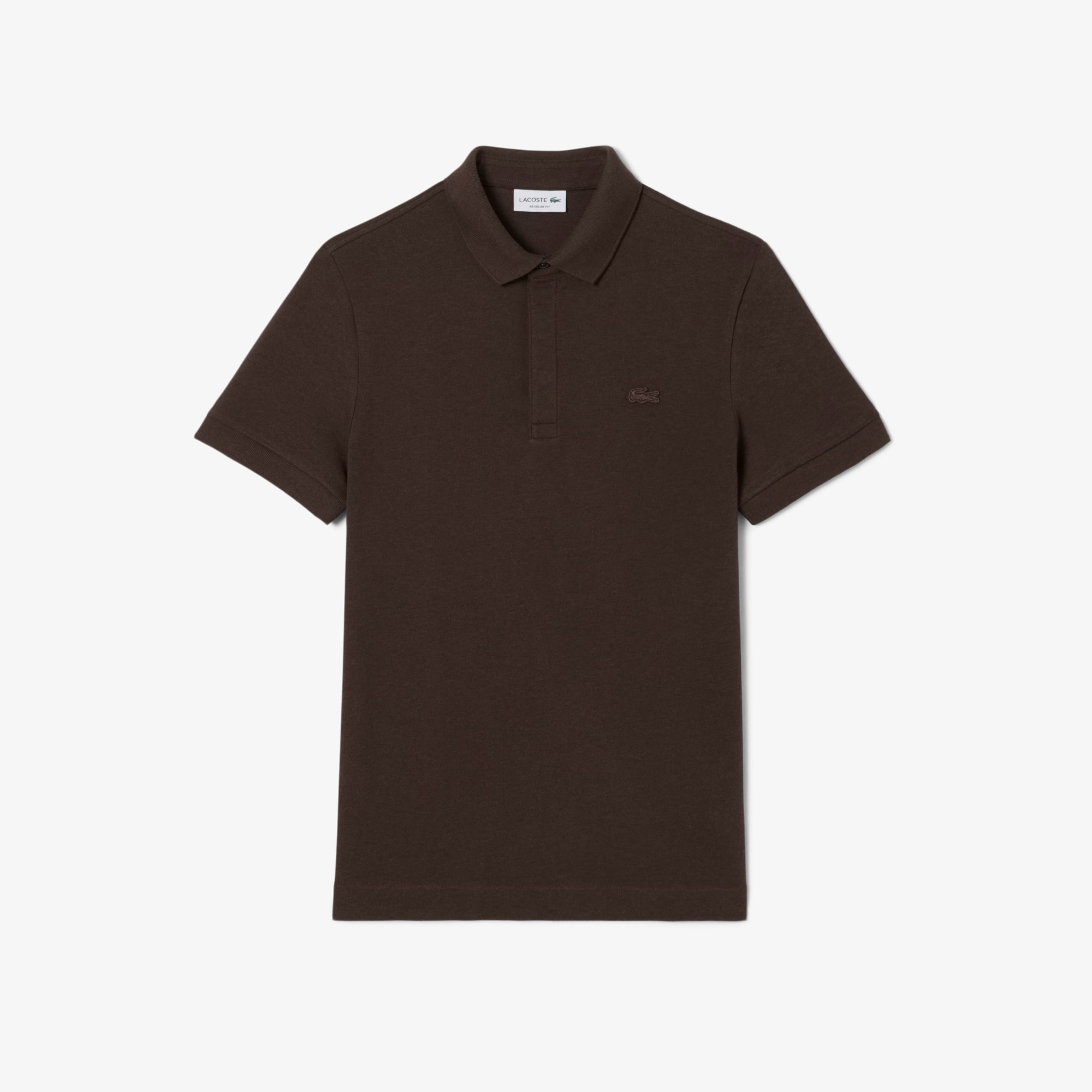 Lacoste Men's Regular Fit Paris Stretch Piqué Polo - L - 5 In Brown