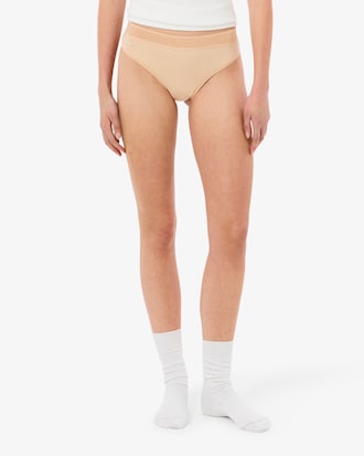 Logo Waist Microfiber String Briefs