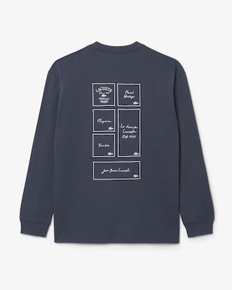 Relaxed Fit Long Sleeved Embroidered T-shirt