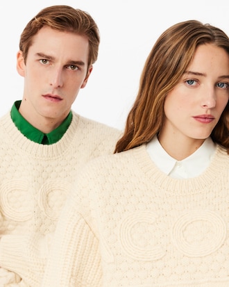 Unisex Embroidery Collection Patchwork Sweater