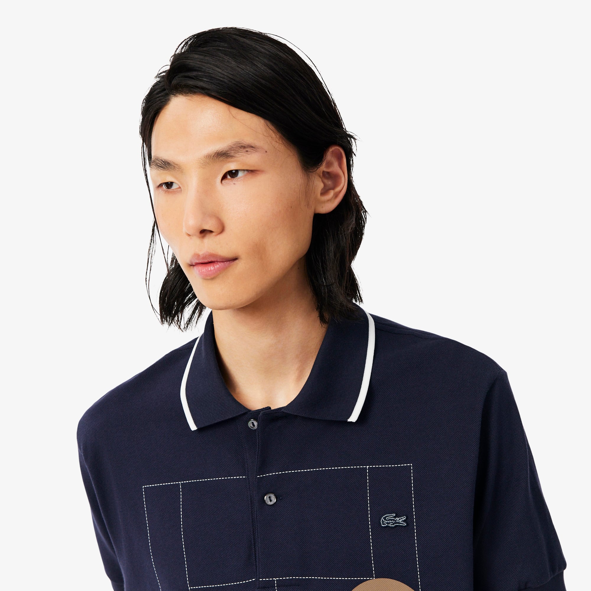 Classic Fit Graphic Petit Piqué Polo Shirt - Polo Shirts - New In
