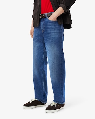 Men's 5-Pocket Straight Cut Indigo Jeans