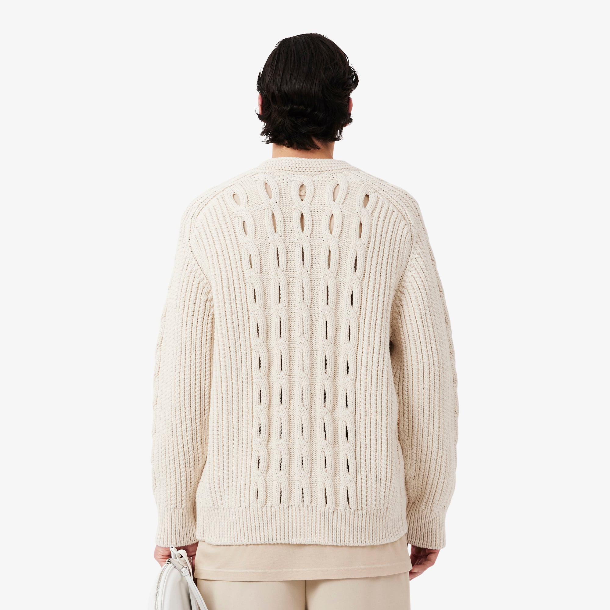Runway Lacy Cable Knit Cardigan