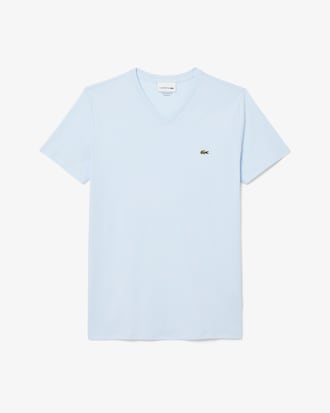T-shirt homme à col en V en jersey de coton pima
