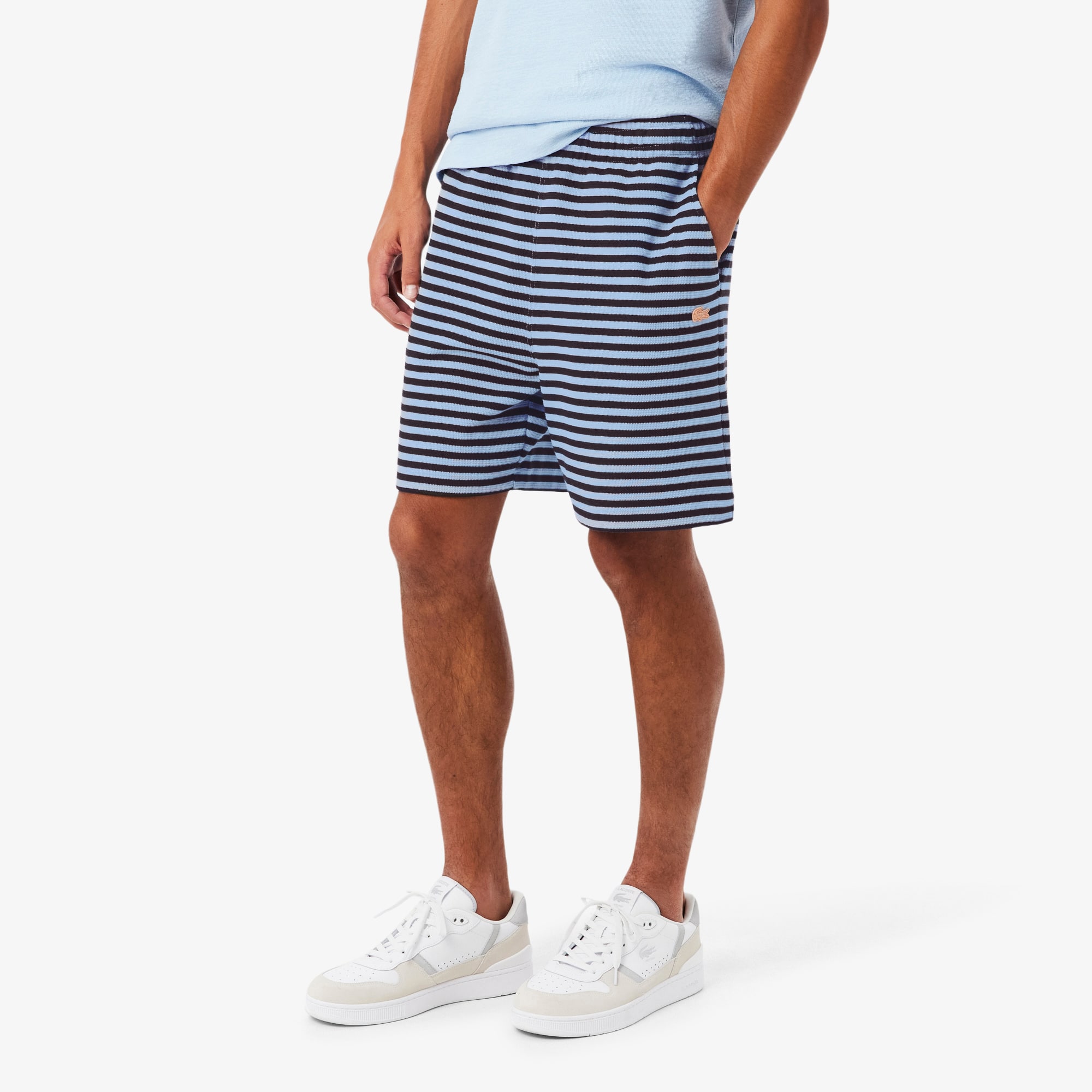 Regular Fit Striped Cotton Shorts