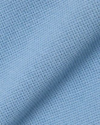 Stripe Collar Petit Piqu&eacute; Polo Shirt