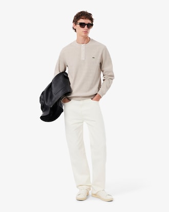Ribbed Crew Neck Sweatshirt