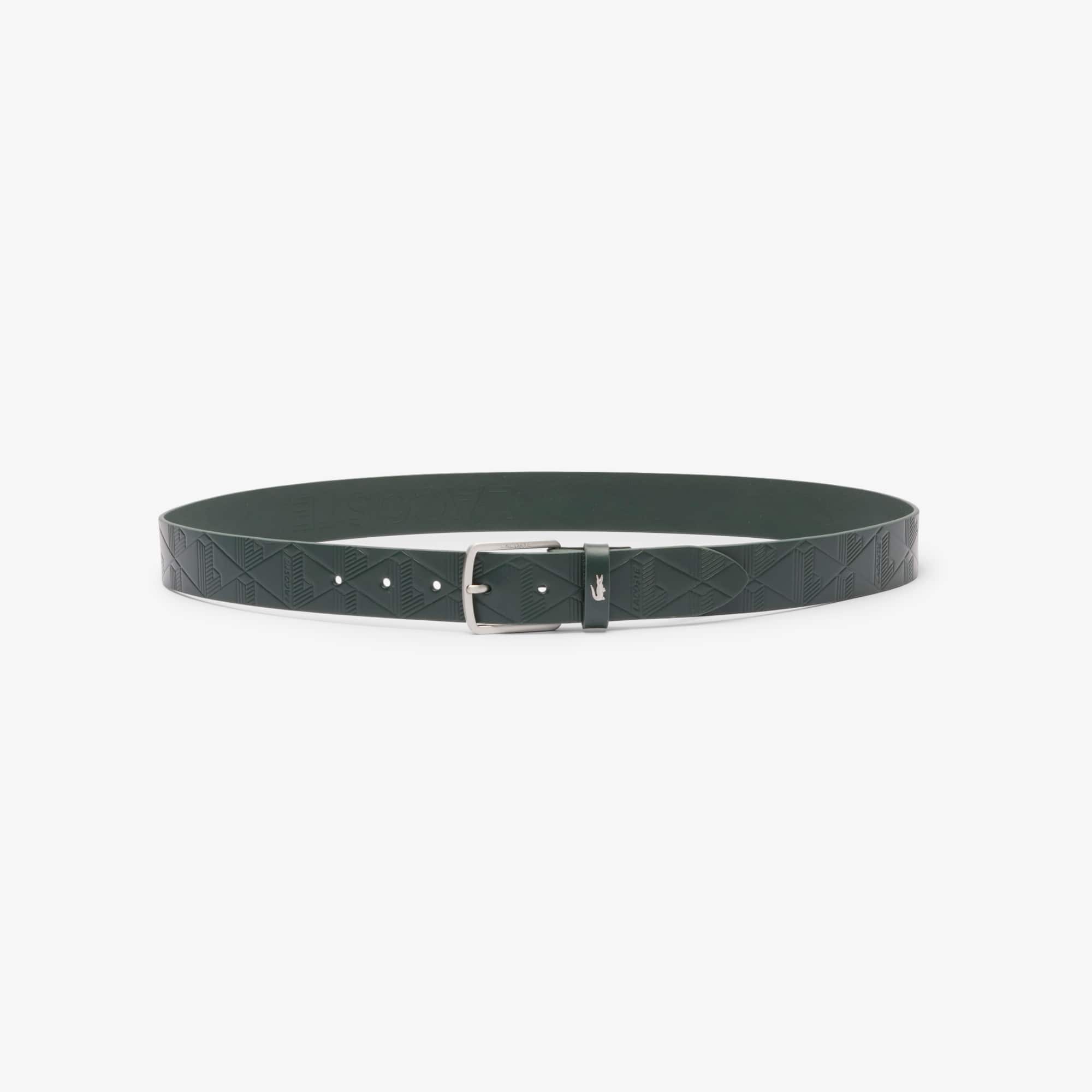 Men's Monogram Leather Belt - Belts - New In 2025 | Lacoste