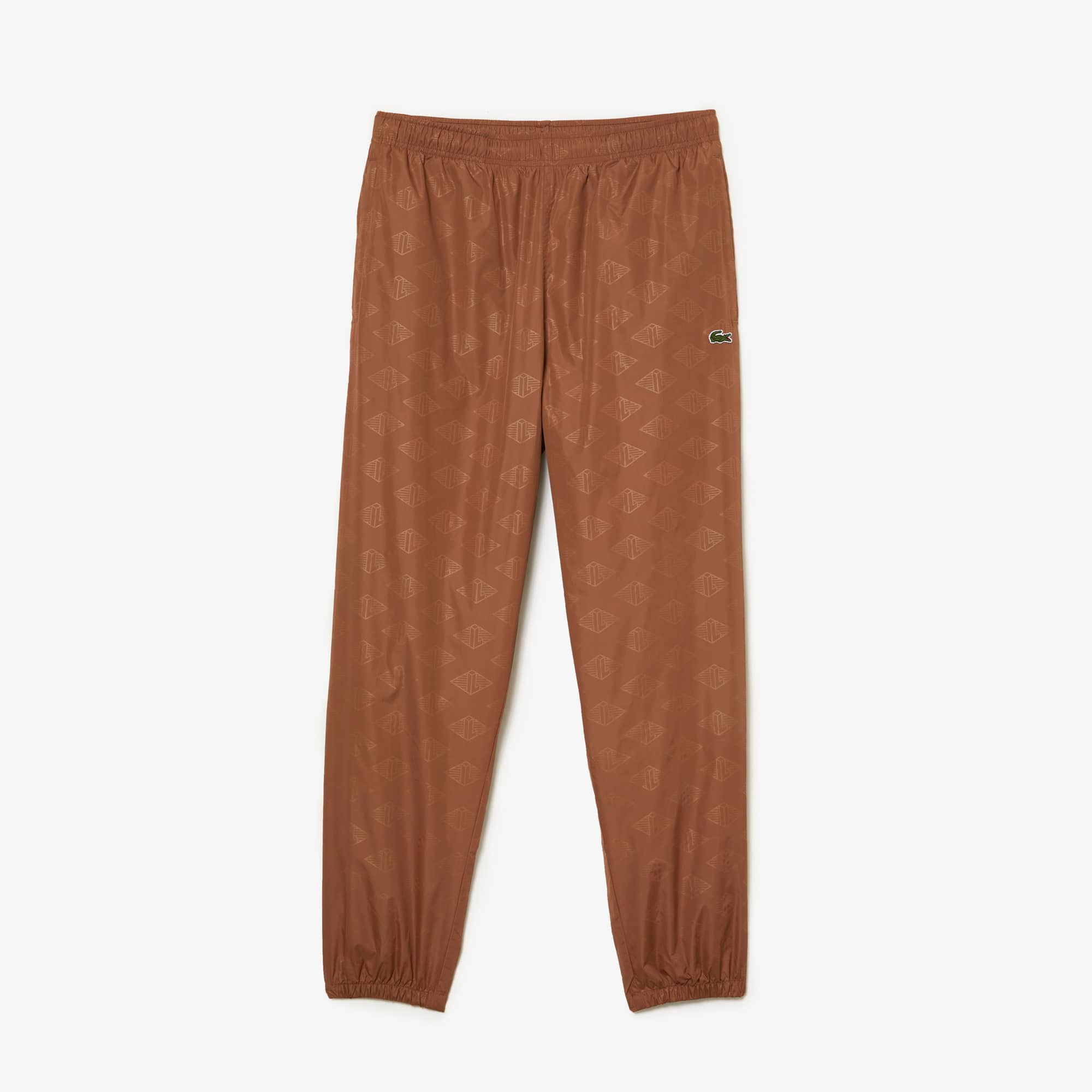 Lacoste Menâs Monogram Print Joggers - S - 3 In Brown