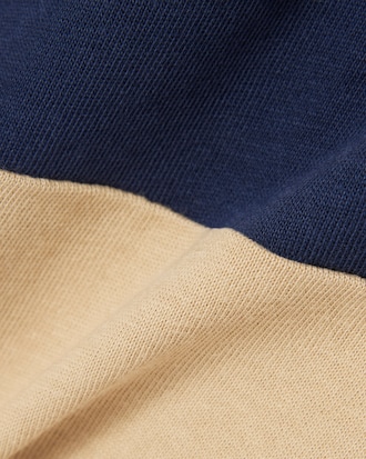 Long Sleeved Striped Rugby Polo Shirt