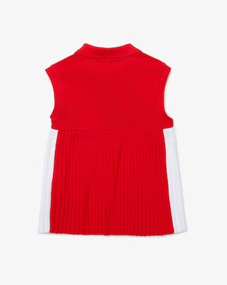 Girls&rsquo; Pleated Basque Cotton Polo