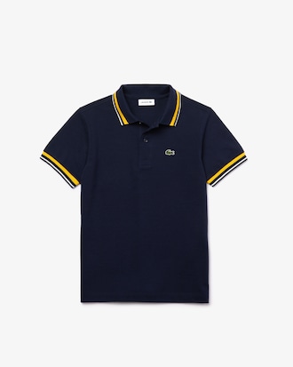 Polo Gar&ccedil;on Lacoste en piqu&eacute; de coton avec d&eacute;tails contrast&eacute;s
