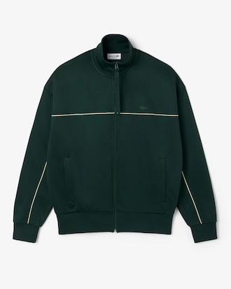 Men's Satin Effect Zip-Up Fleece Sweatshirt