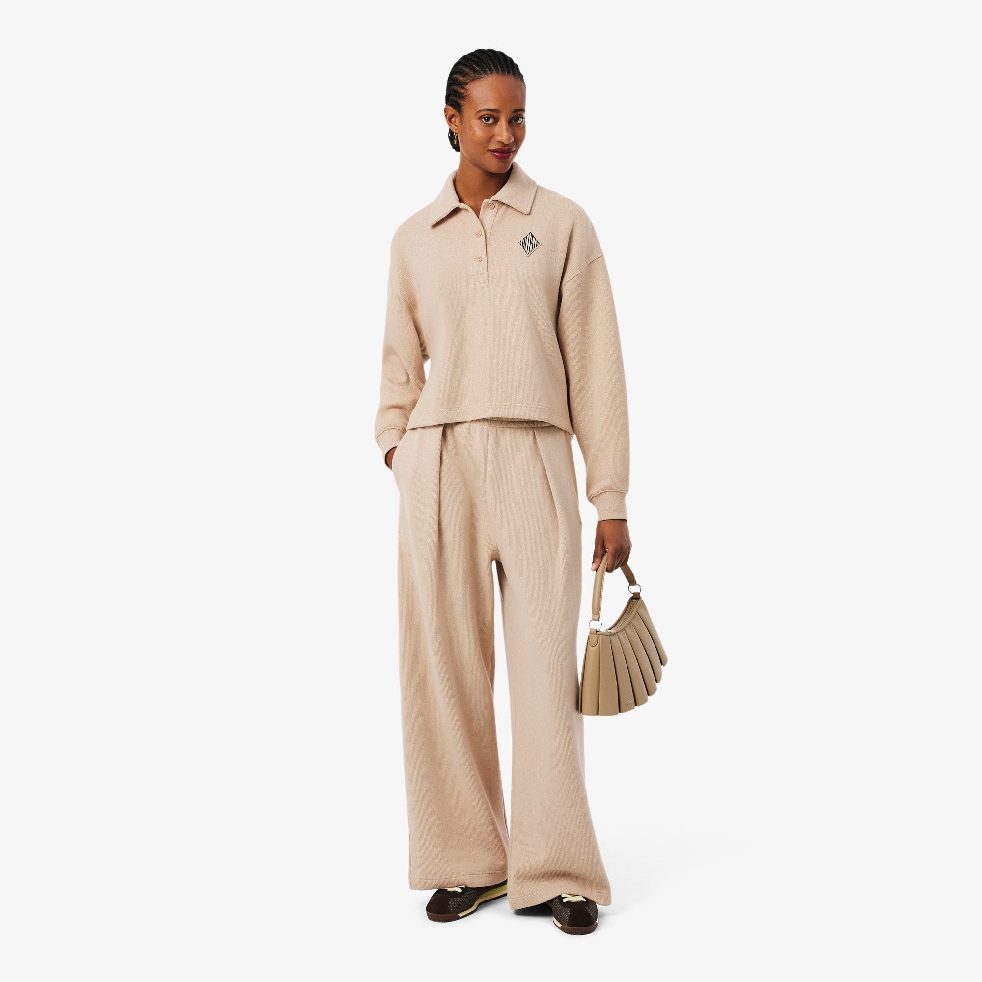 Oversized Ribbed Polo Sweatshirt - Sweaters & Sweatshirts - New In