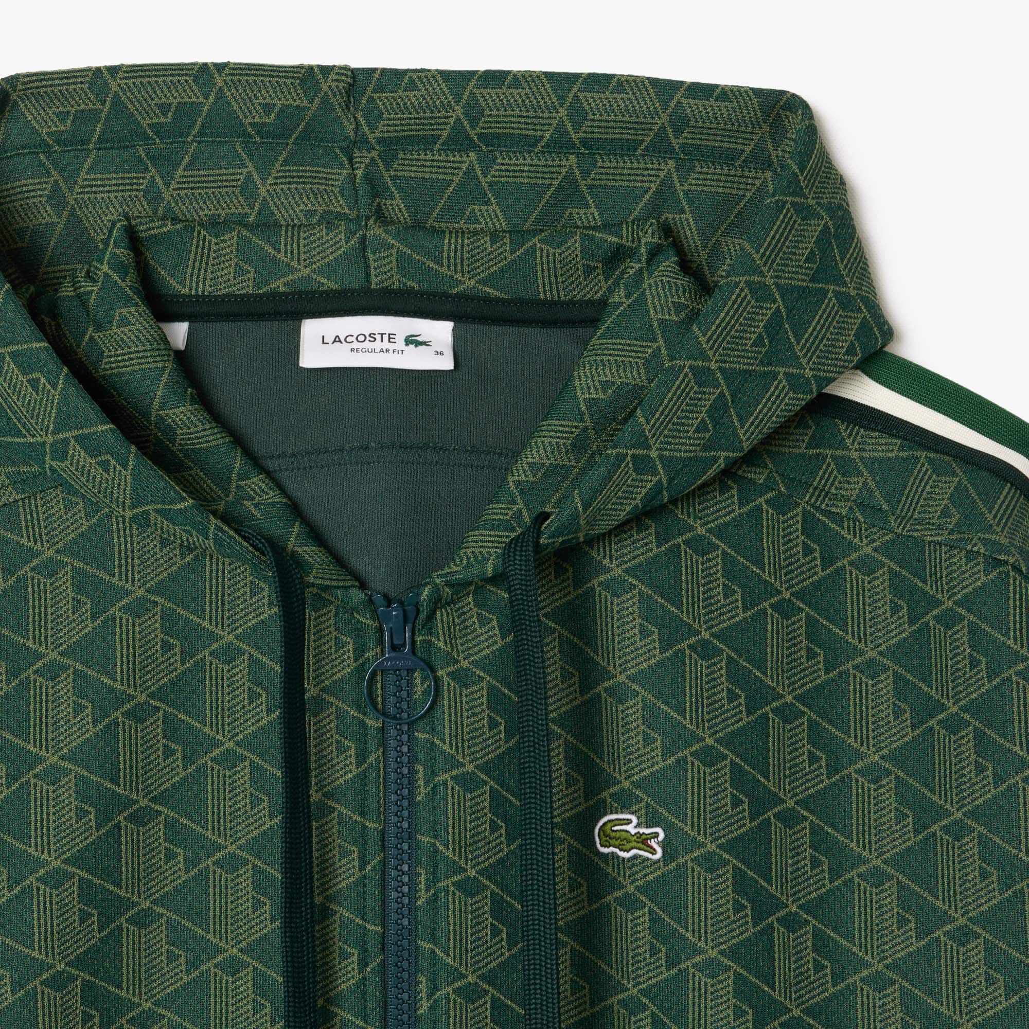 ラコステ LACOSTE ジップ配色撥水ジャケット （グリーン