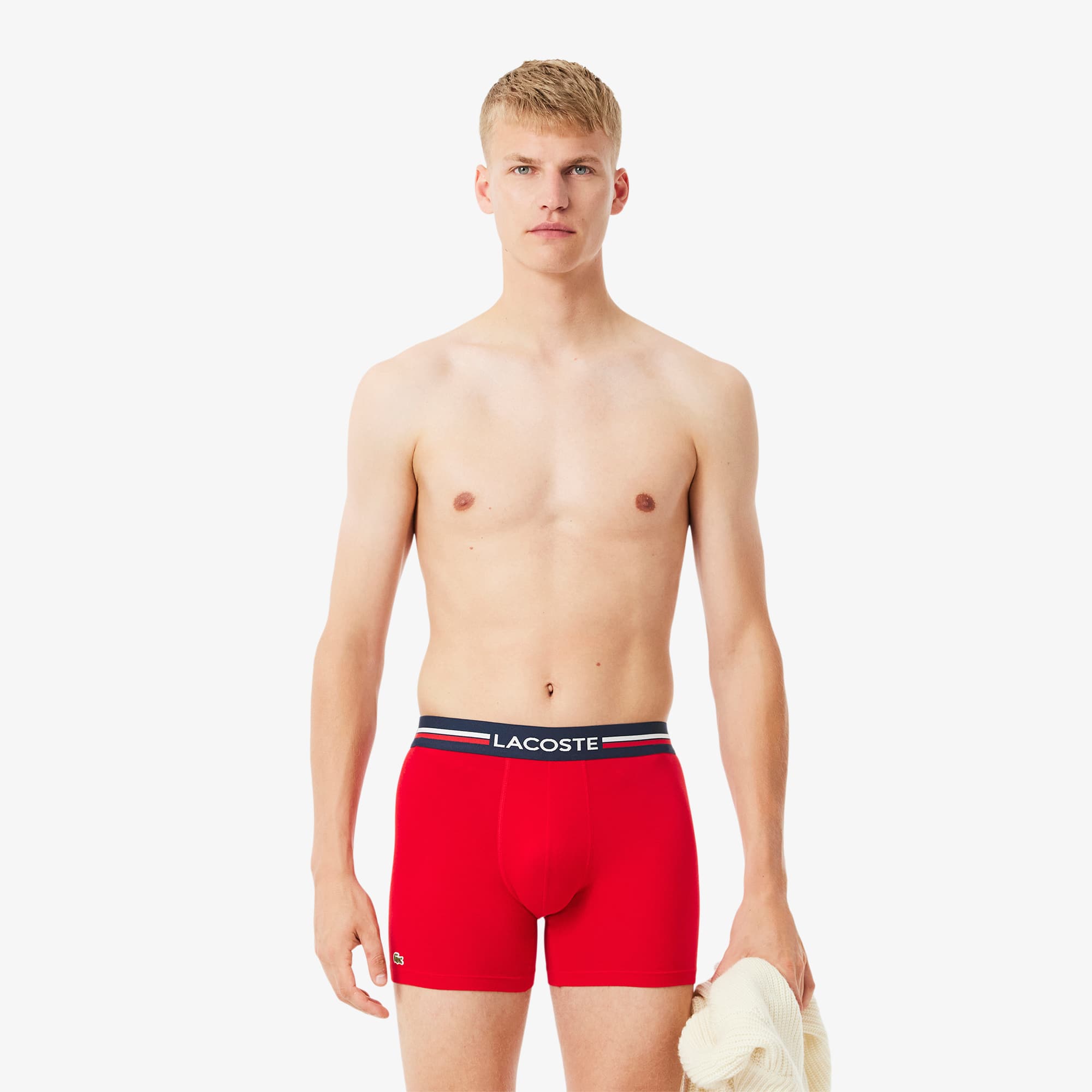 Lacoste Men's 3-Pack Cotton Boxer Briefs