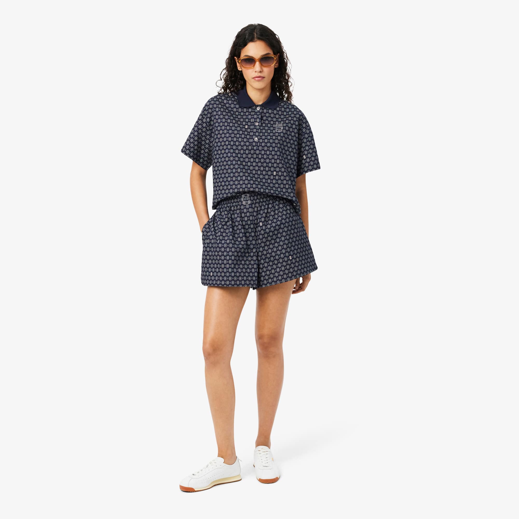 新品　charbon FOIL PRINT SHORT SEWATSHIRTS Printed Oversized Bermuda Shorts - Shorts & Skirts - New In 2026