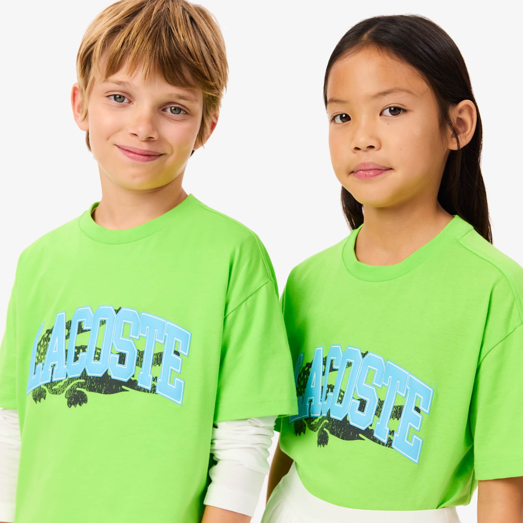 Kids' Crocodile Print Cotton T-Shirt - T-Shirts & Tops - New In