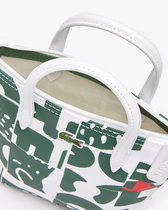 Mini sac cabas &agrave; bandouli&egrave;re L.12.12 en toile enduite