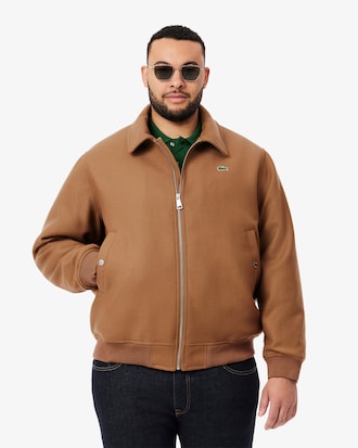 Blouson aviateur en laine zippé rembourré