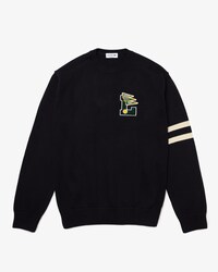 Men&rsquo;s Crew Neck Pennants L Badge Wool And Cotton Sweater