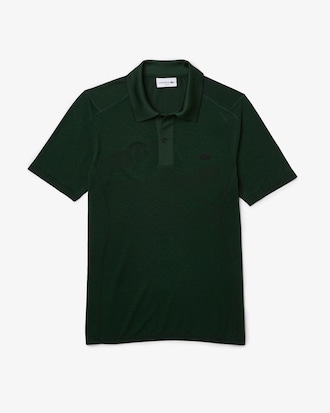 Polo para hombre en jacquard de cocodrilo oversize