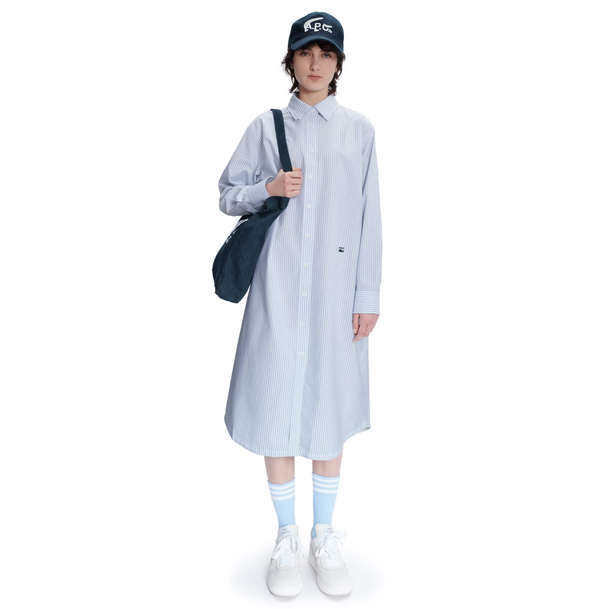 Unisex Lacoste x A.P.C. Japanese Denim Small Tote