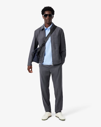 Regular Fit Long Sleeved Commuter Polo Shirt