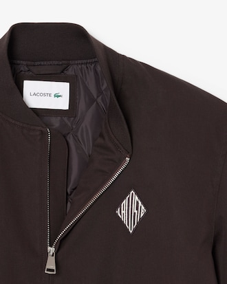 Retro Badge Water-Repellent Bomber Jacket