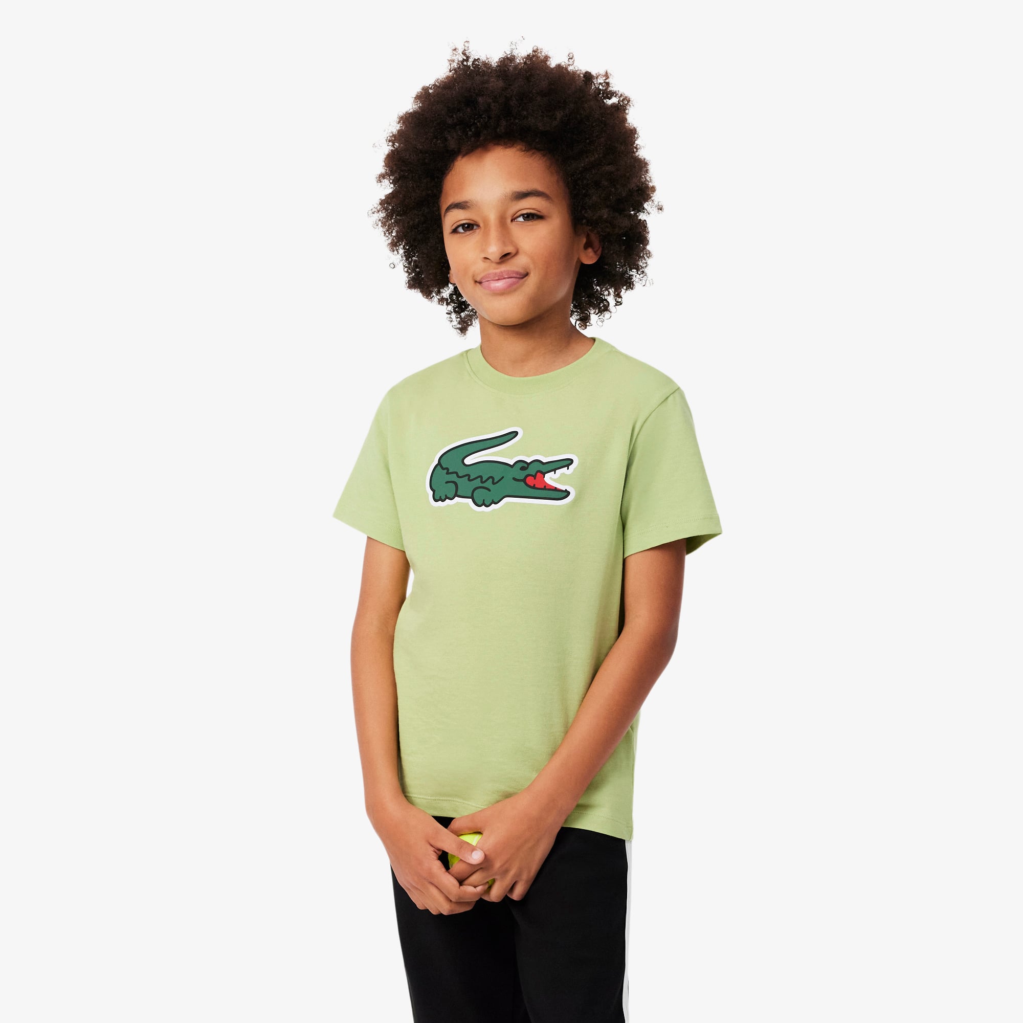 Lacoste Kids' Ultra Dry Printed Sport T-shirt - 10 Years In Green