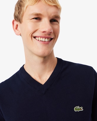 Men's Cotton V-Neck Sweater