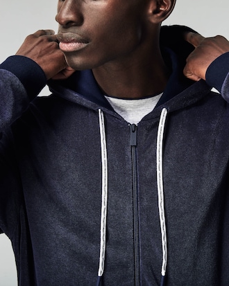 Men&rsquo;s Terrycloth Zip-Up Lounge Sweatshirt