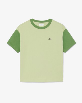 Contrast Trim Cotton T-Shirt