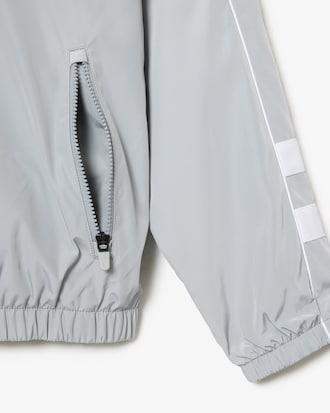 Men's Contrast Details Water-Resistant Zip-Up Jacket